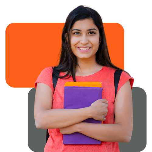 Female Student Bring Book